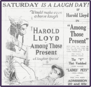 Advertisement for movie Among Those Present
