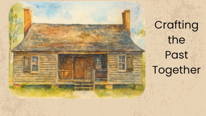 painting of Charles B. Aycock Birthplace with heading Crafting the Past Together