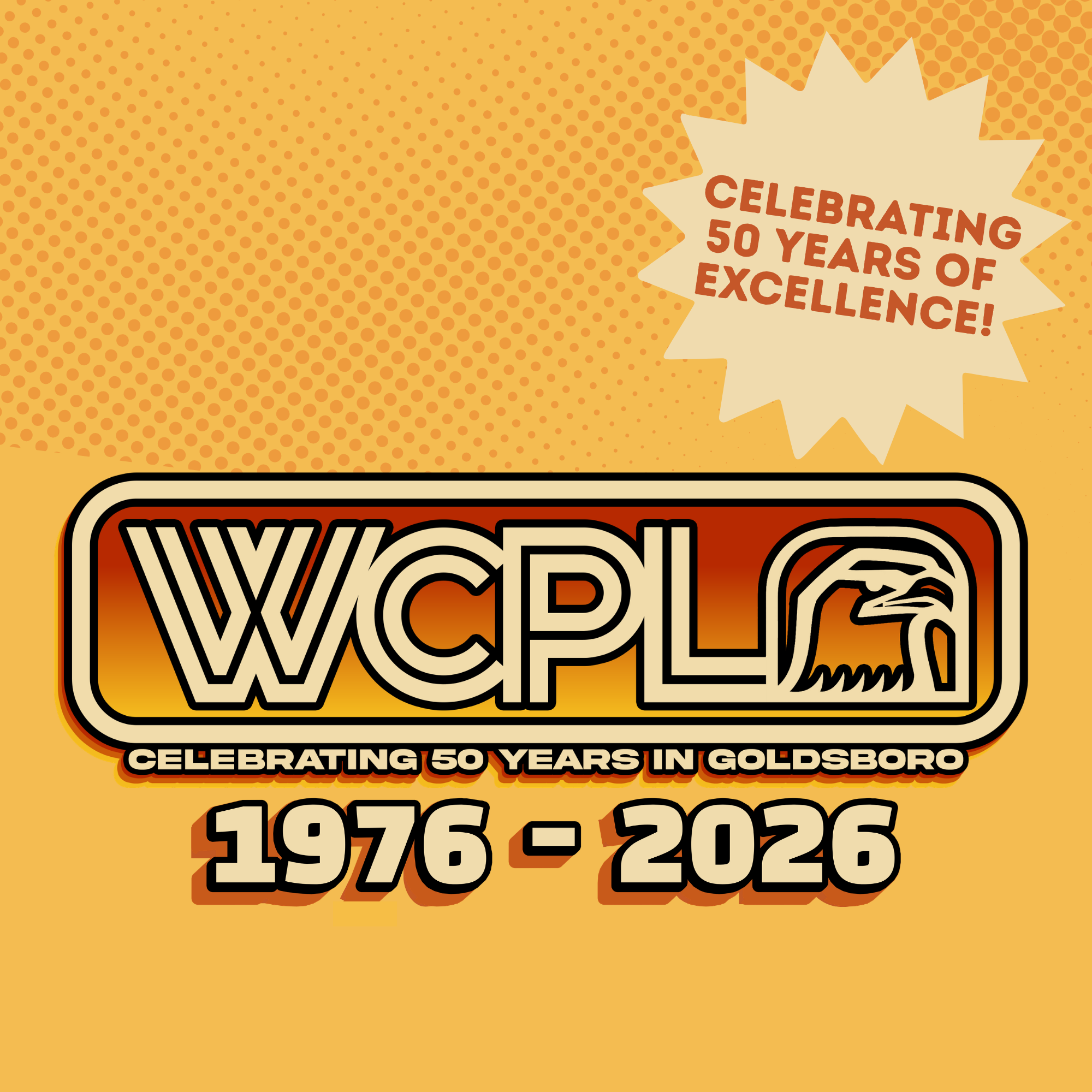 WCPL 1976-2026 celebrating 50 years of excellence!