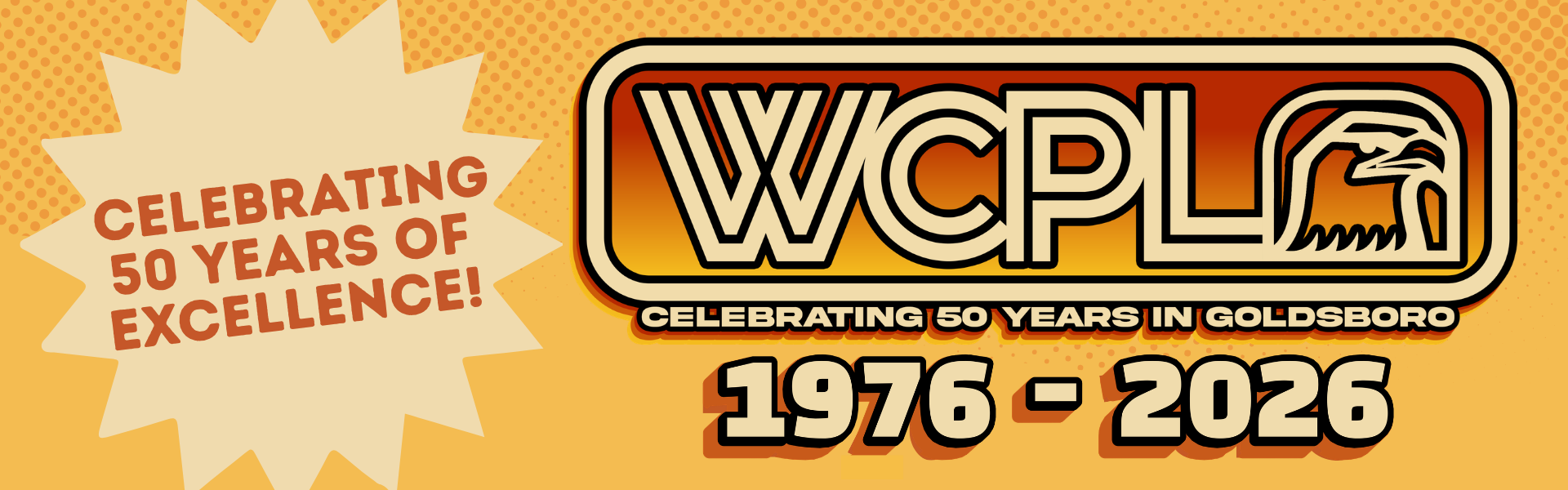 WCPL 1976-2026 celebrating 50 years of excellence!